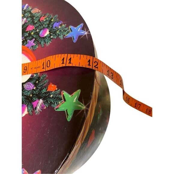 Vintage Santa Hat Box The Dolly Mamas Christmas Round Gift Box Storage Holiday - Picture 10 of 11